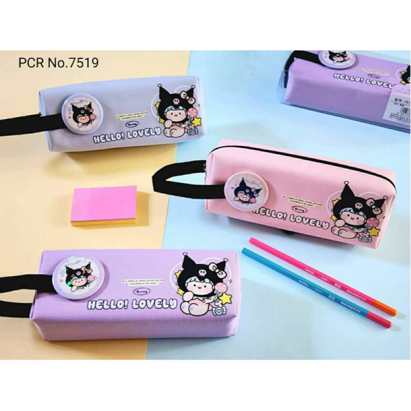

1 pcs kotak pensil resleting / dompet pensil resleting 7519