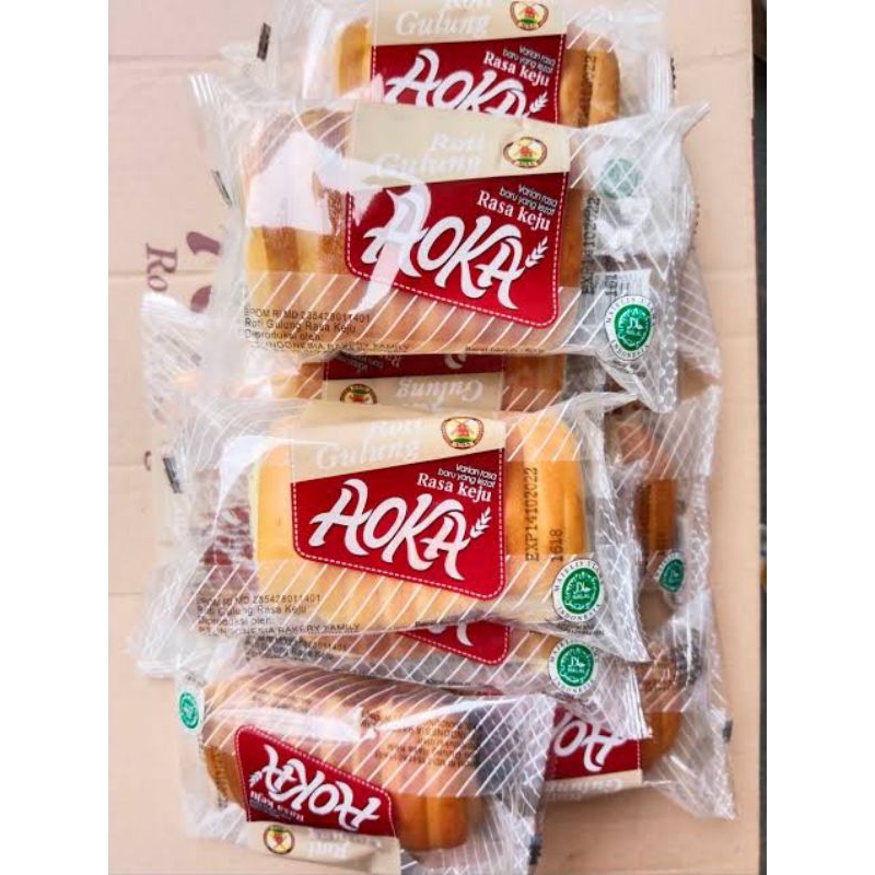 Roti Aoka Gulung 1 dus Grosir Murah