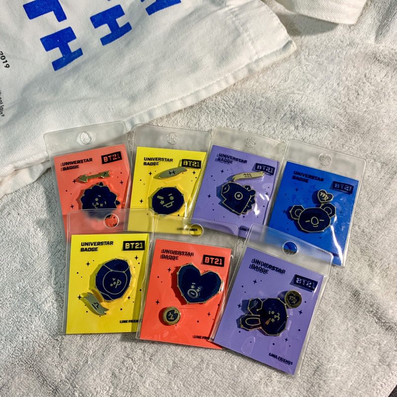 BT21 LINE FRIENDS Official Merchandise Universtar Badge | BT21 Enamel Pin