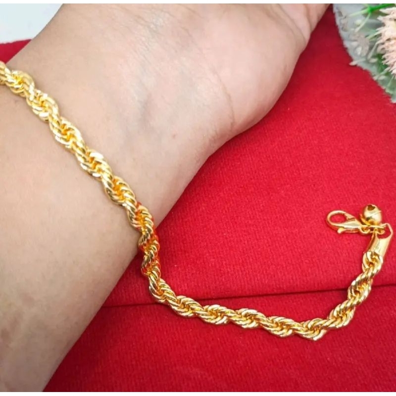 Gelang Rantai Tambang Lapis Emas24K