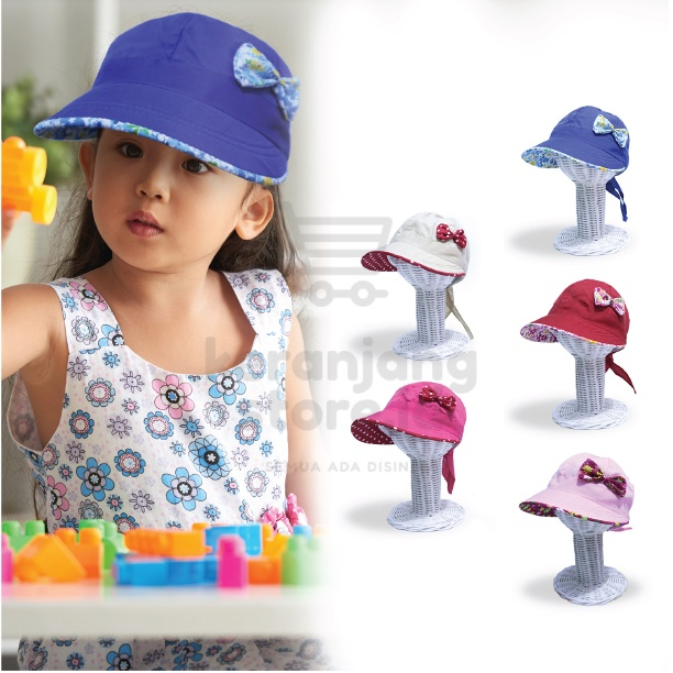 Topi caddy anak TK SD / topi senam anak/topi outdoor/topi zumba anak