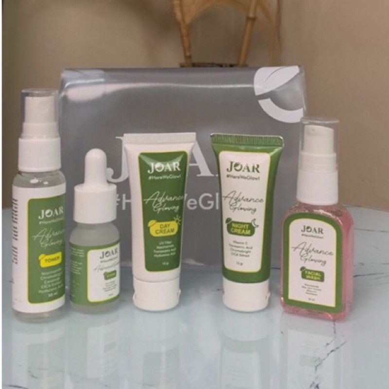 (COD) Joar Skincare Paket Advanece Glowing Travel Kit  Brightening Series / Paket Glowing Hemat BPOM