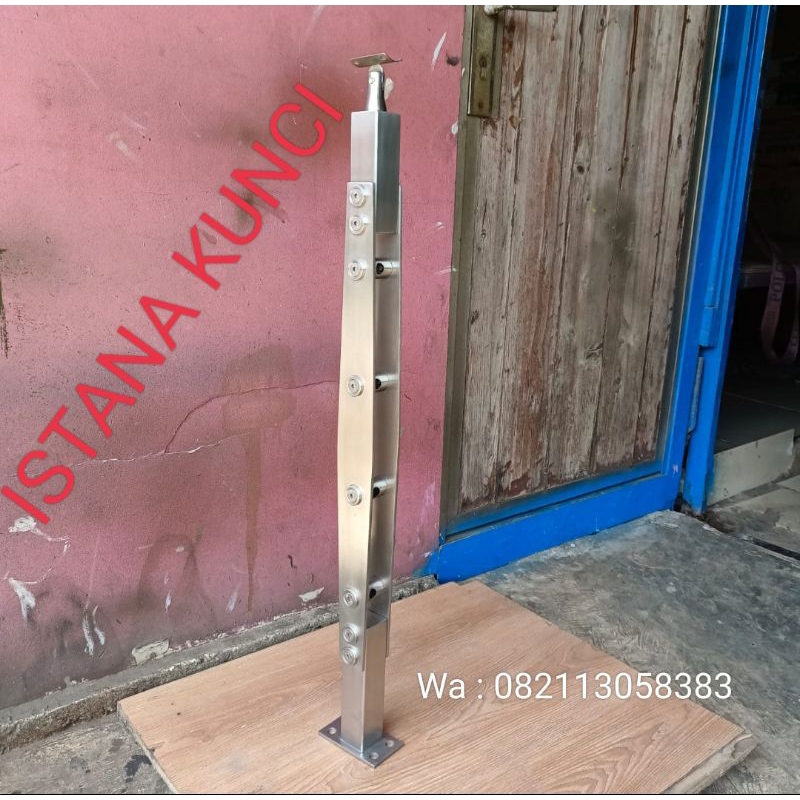 TIANG RAILING PIPA / TIANG RAILING TANGGA PIPA STEINLES SUS 304