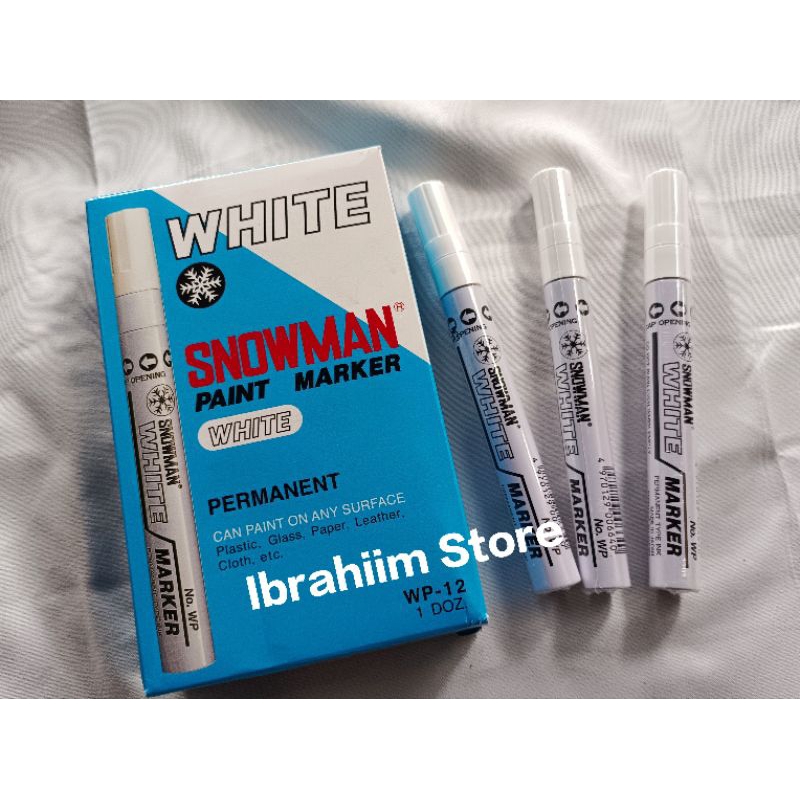 SPIDOL PERMANEN PUTIH SNOWMAN / MARKER PERMANENT PAINT FWP WHITE SNOWMAN