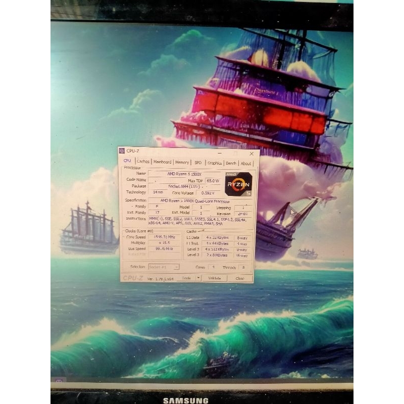 paket ryzen 5 1500x + ASRock a320m hdv