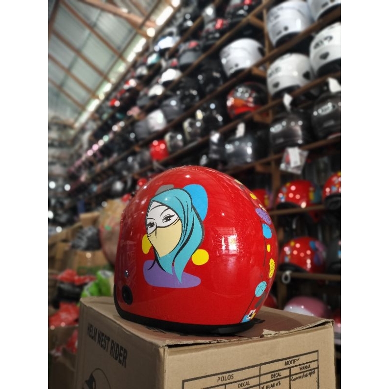 HELM BOGO CORAK | BOGO MOTIF HIJAB | HELM WEST CORAK