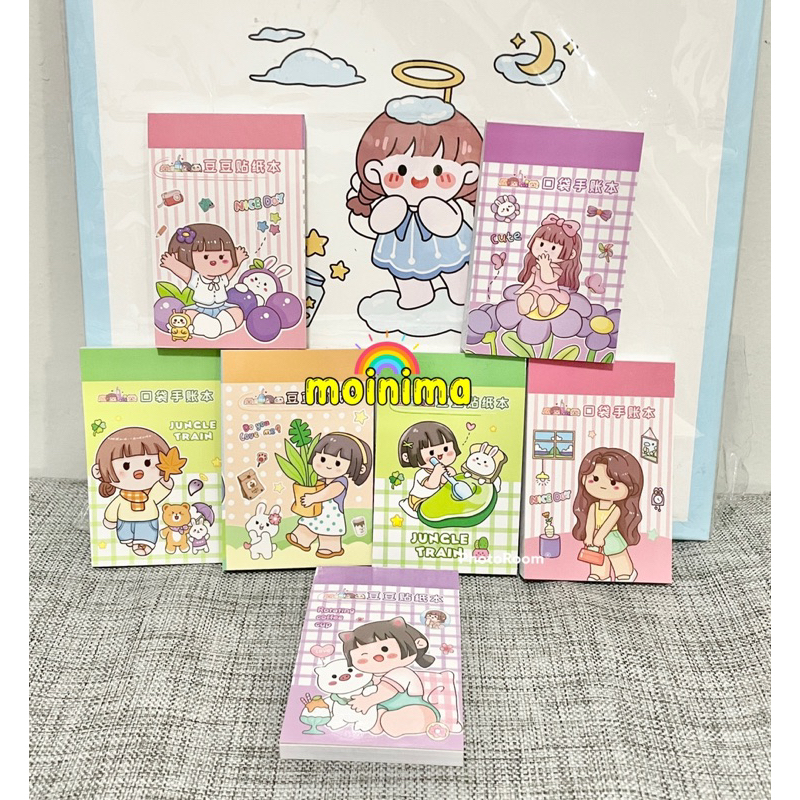 

Sticker Momo Korea Mini RANDOM kecil sticker note karakter lucu washi tape