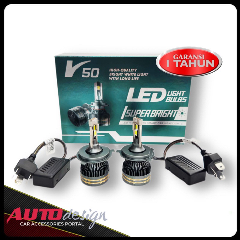 V50 Lampu LED Headlamp dan Foglamp Mobil 110 Watt H4 H1 H3 H7 H8 H11 H16 HB3 9005 HB4 9006 HIR2 9012