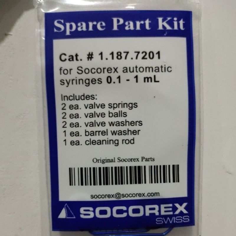 SPAREPART KIT SOCOREX  1 ml, Medion