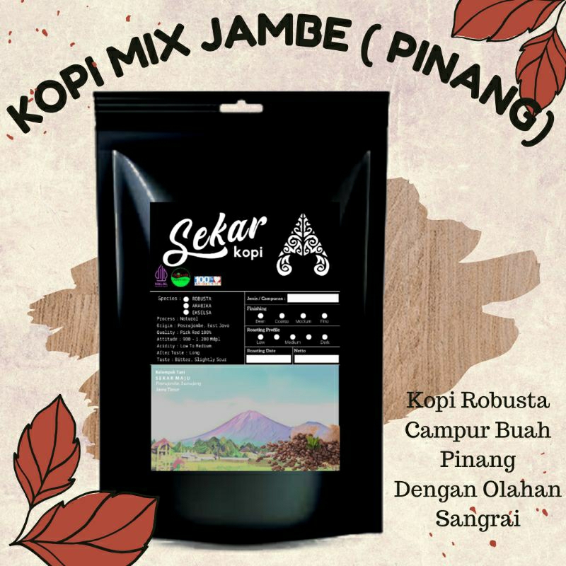 

KOPI PINANG / JAMBE. KOPI ROBUSTA