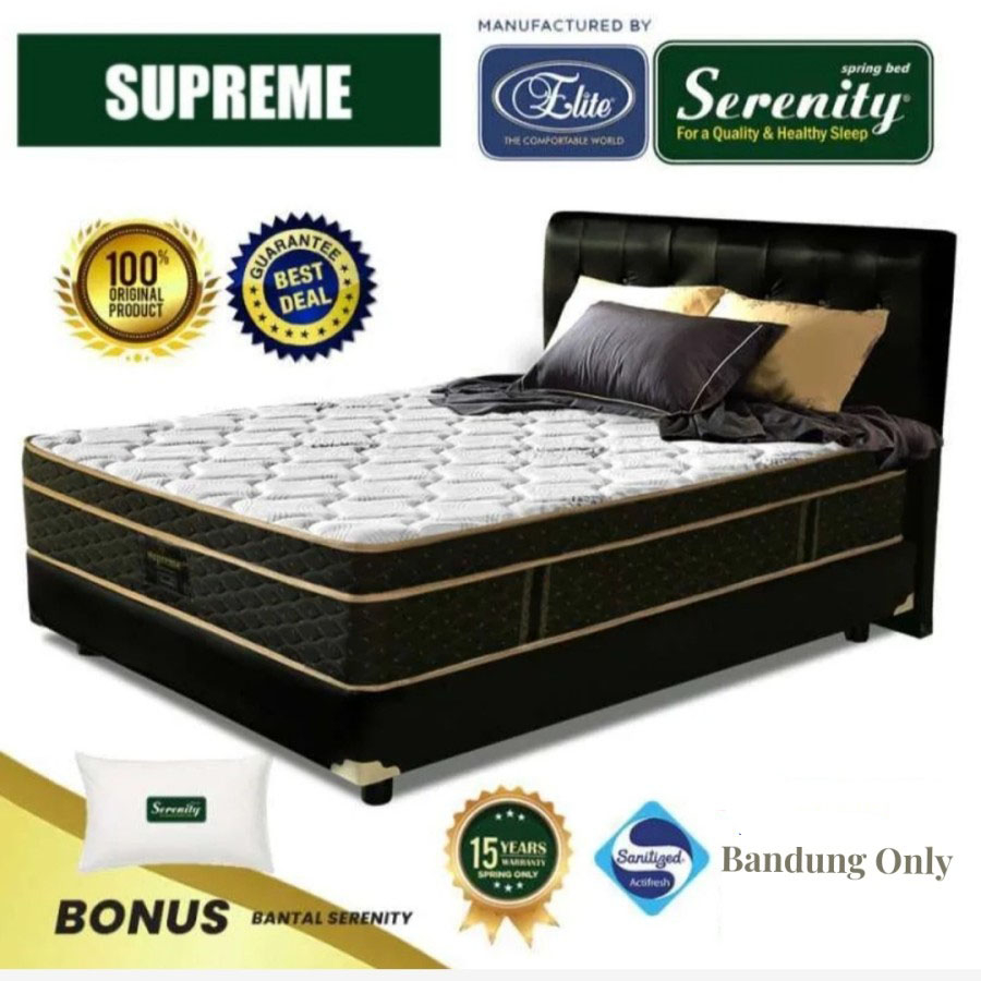 Springbed Elite Serenity Supreme Plustop 160x200 Fullset Divan Laci