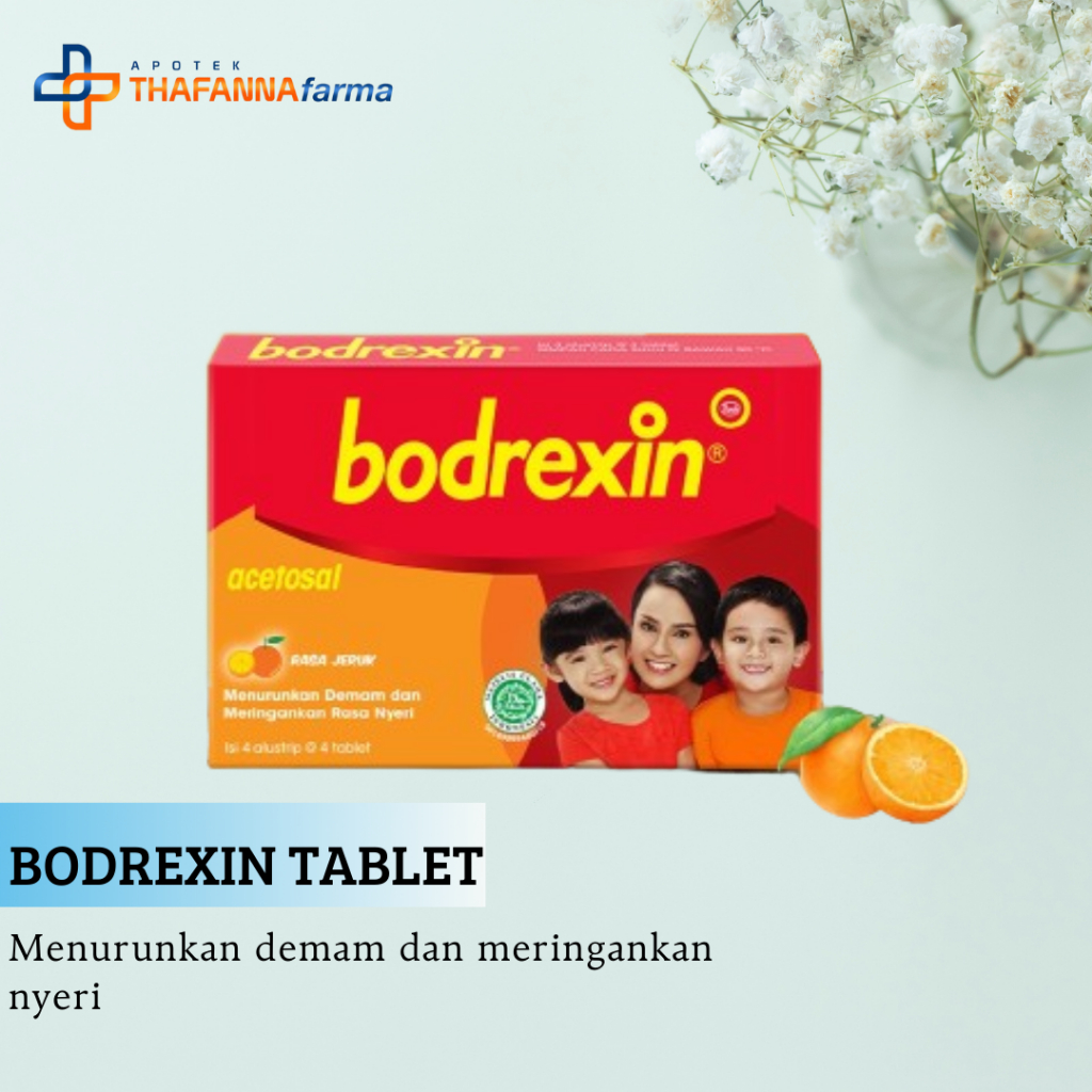 Bodrexin Tablet Kunyah  Asam Asetilsalisilat Obat Penurun Panas Pereda Nyeri