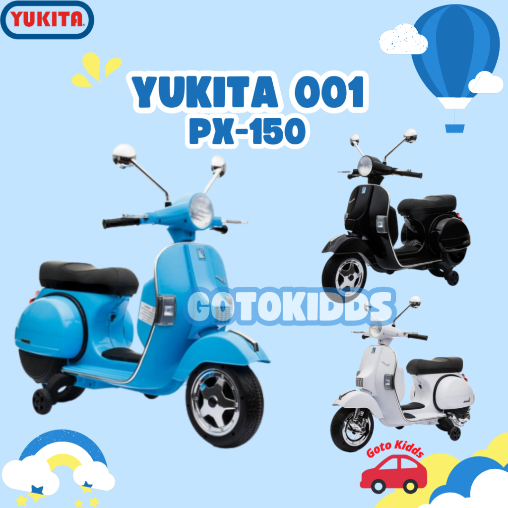 Mainan Anak Motor Aki VESPA PX150 - YUKITA 002