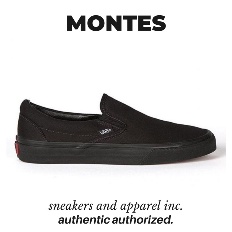 Sepatu Vans Slip On Triple Black Full Black Original | Sepatu Vans Pria Wanita Original