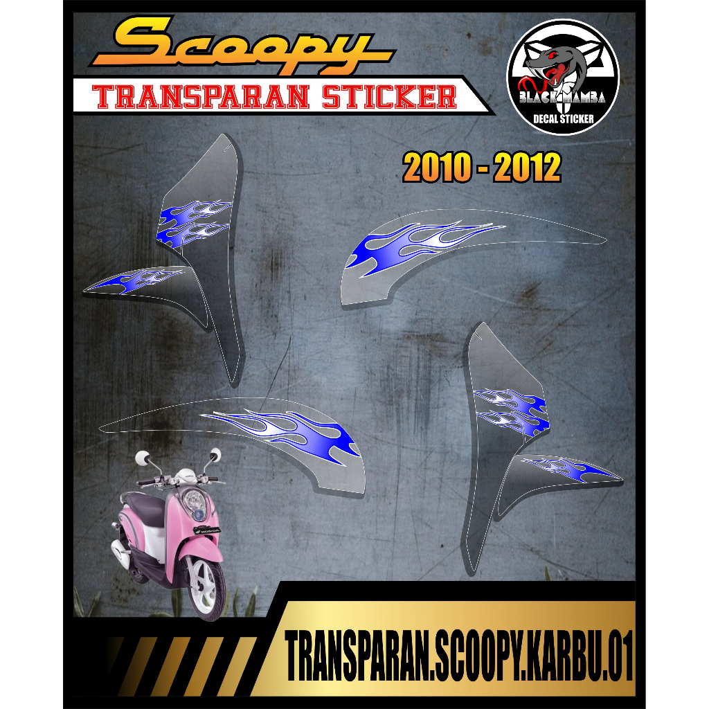 STRIPING TRANSPARAN SCOOPY KARBU VARIASI TRANSPARAN SCOOPY KARBU CODE 01