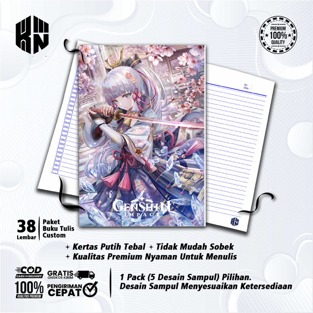 

Buku Tulis Sekolah Custom Tema GENSHIN IMPACT 1 Bergaris 38 Lembar 1 Pak Isi 5 Buku/ Buku Tulis Anime/ Buku Aesthetic/ Buku Catatan