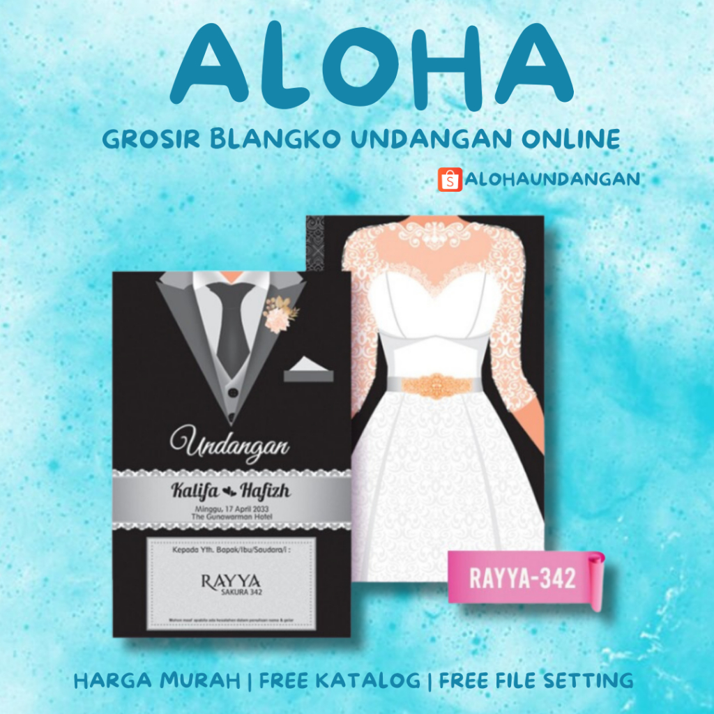 BLANGKO UNDANGAN NIKAH MURAH RAYYA 342 | Aloha Undangan