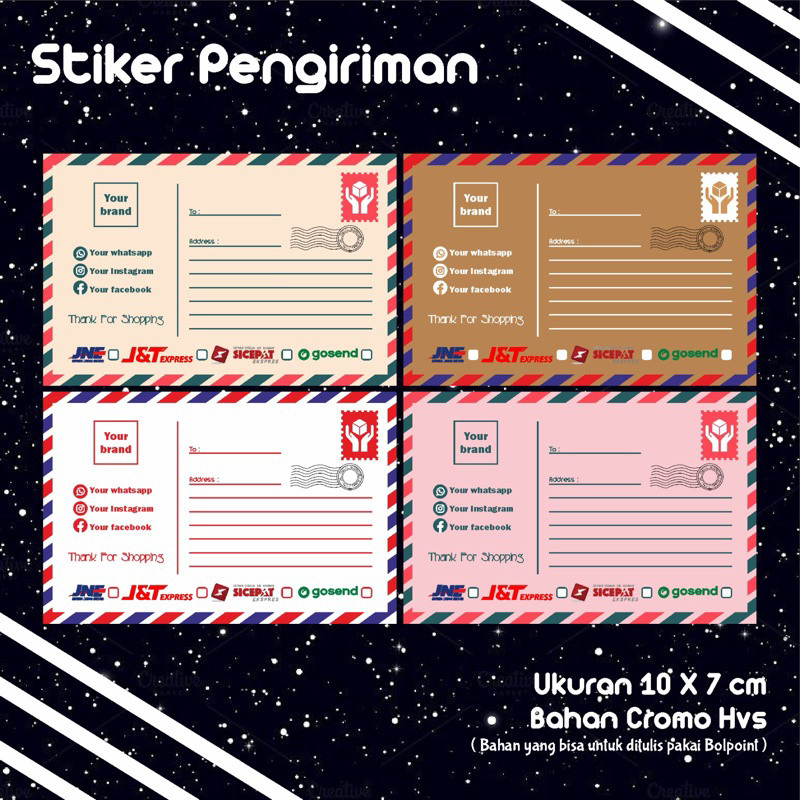 

(50pcs) Pengiriman / Stiker paket / Label Costom / Stiker olshop