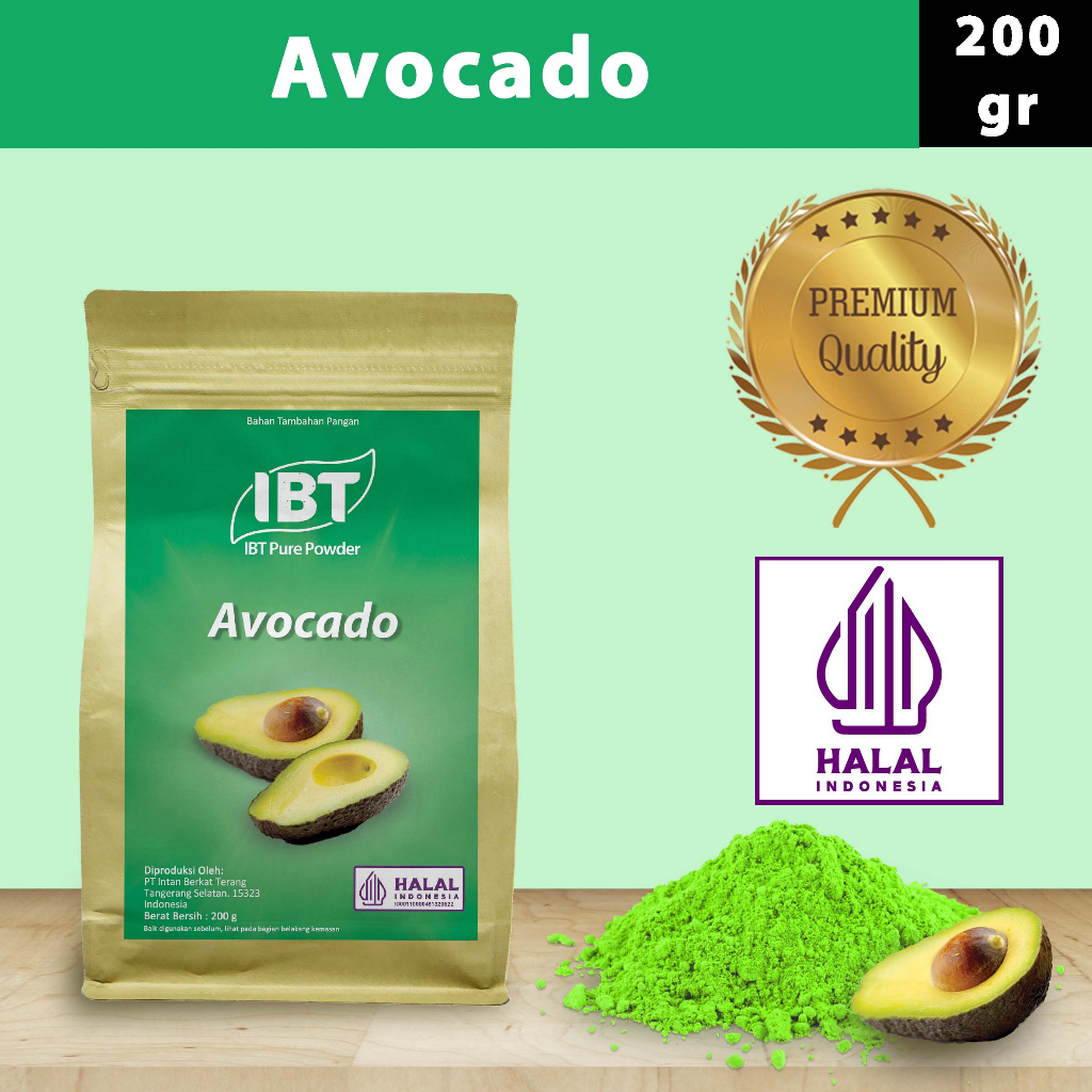 

Pure Avocado Powder Essence Murni Bubuk Alpukat Import Makanan Kue 200 gr