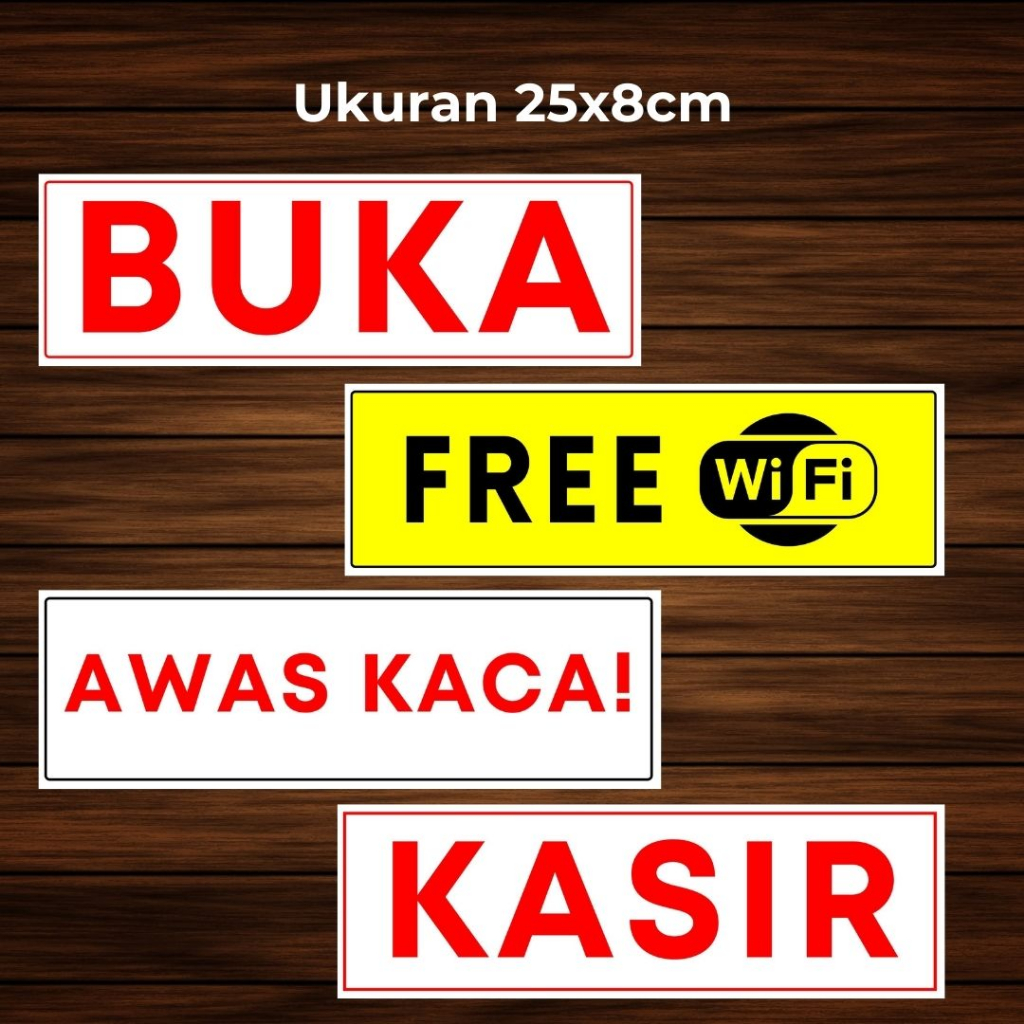 

Stiker Label Free WIFI,Stiker Kasir,Stiker Awas Kaca