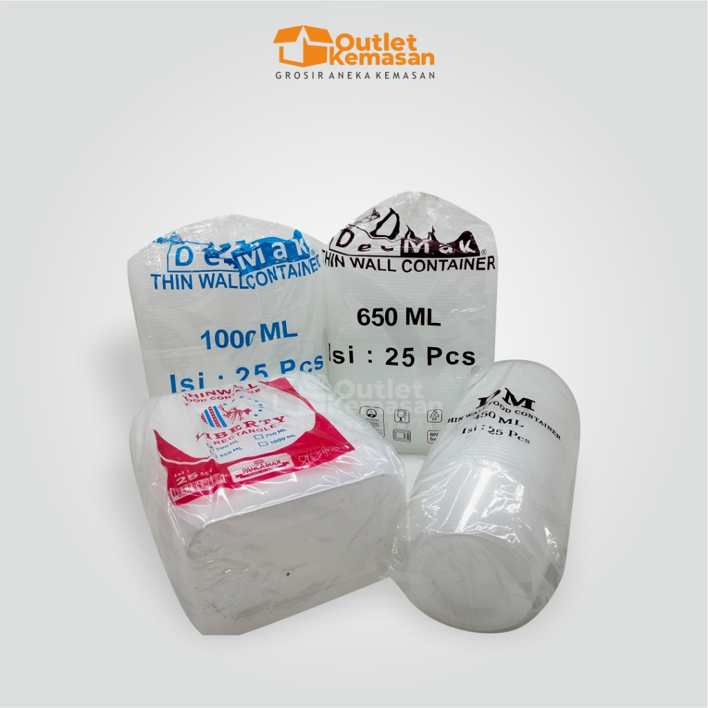 [Min Order 25 Pcs] Thinwall DM 650ml | Thinwall Putih | Thinwall 650ml