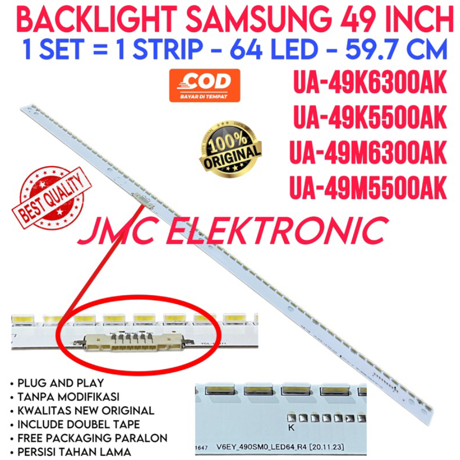 BACKLIGHT TV LED SAMSUNG CURVED 49 INCH 49K6300 49K55000 49M6300 49M5500 UA49K6300 UA49K55000 UA49M6