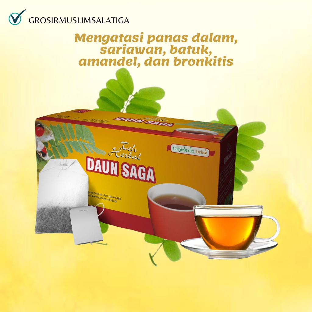 

Herbal mengobati batuk dengan teh daun saga alami tanpa efek samping kualitas terpercaya