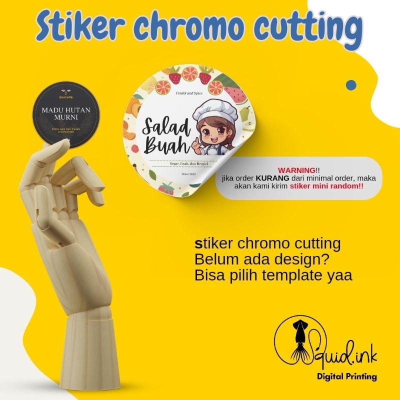 

[SQUID.INK] STIKER CHROMO CUTTING STIKER LABEL KEMASAN STIKER BARANDING