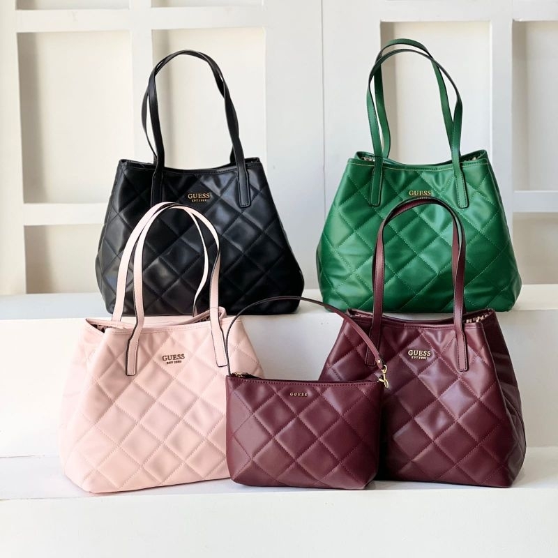PROMO SALE Tas Guess tote bag 2in1 hijau merah maron hitam pink