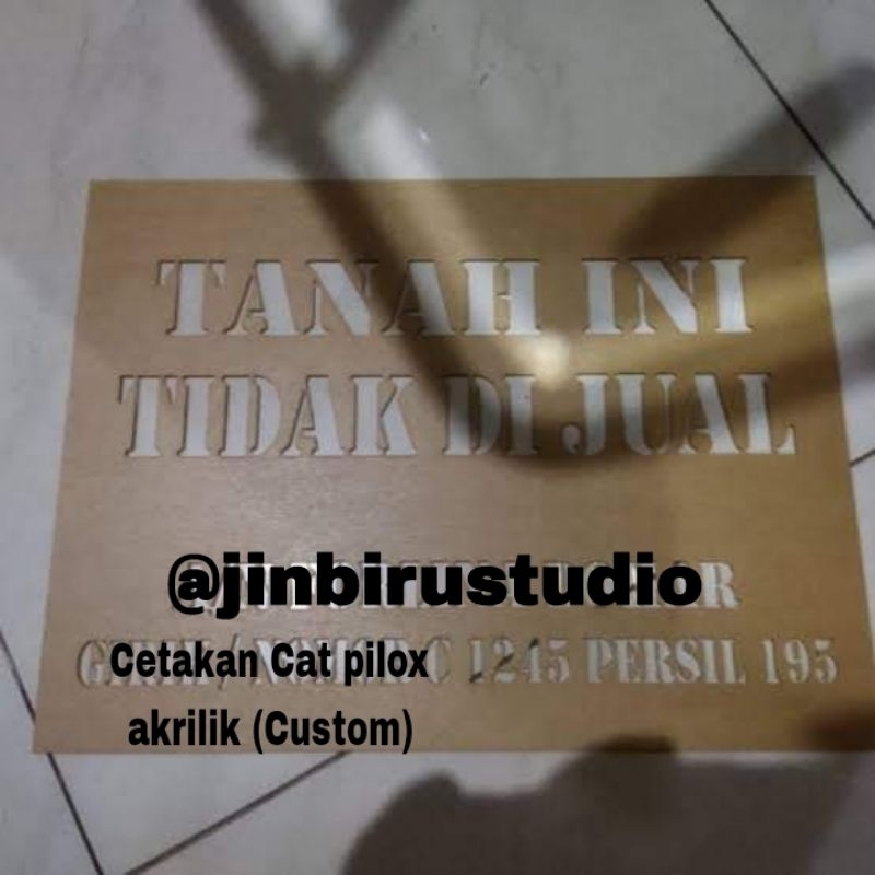 

Cetakan tulisan-angka cat pilox akrilik (custom)