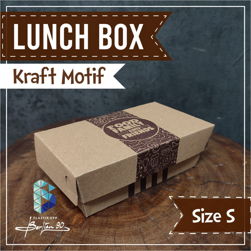 

ISI 50 PCS_Dus Paper Tray Kotak Lunch Box Nasi Uk S,M,L bahan Kertas Kraft Tebal 300 gsm Motif CAOKLAT Laminasi Tahan Minyak / Kotak Nasi Kertas / Food Container Kertas