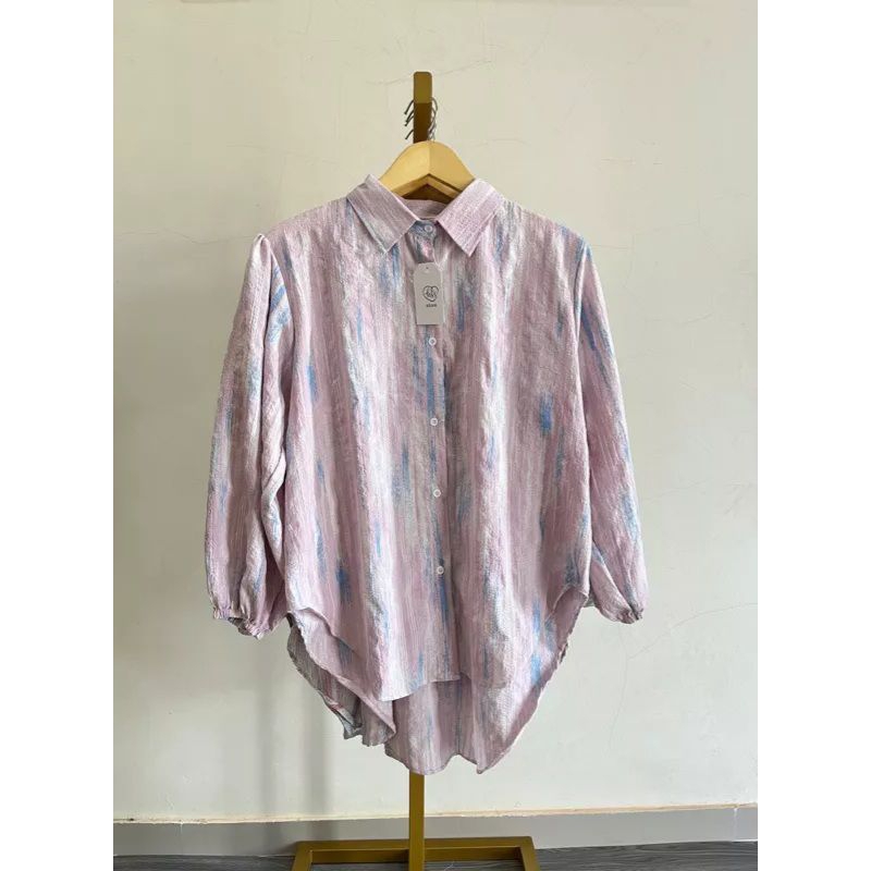 Kemeja Crinkle Airflow Motif