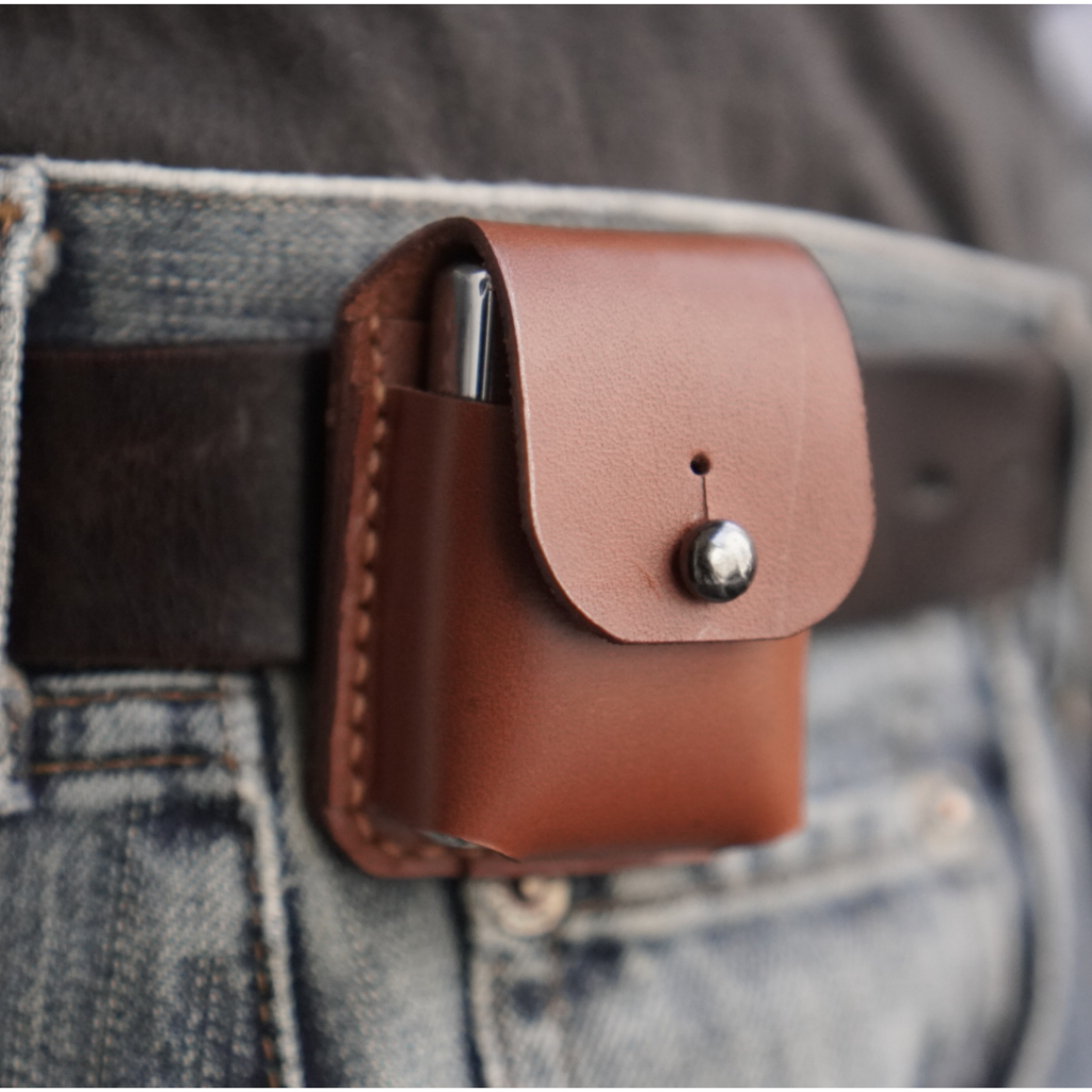 Coppo Belt Case Zippo Leather Sarung Zippo 1 Slot Bahan Kulit Sapi Premium Tipe ZIP01