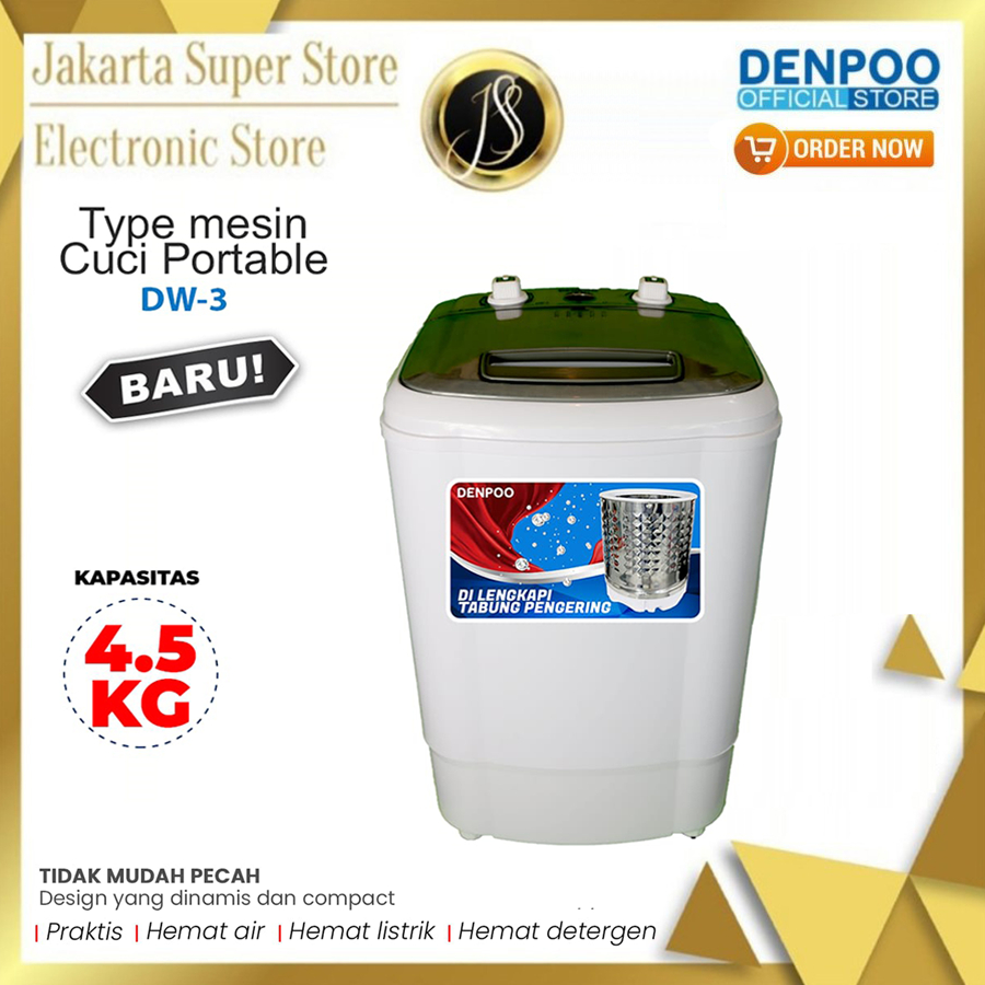 MESIN CUCI MINI PORTABLE DENPOO 4,5 Kg