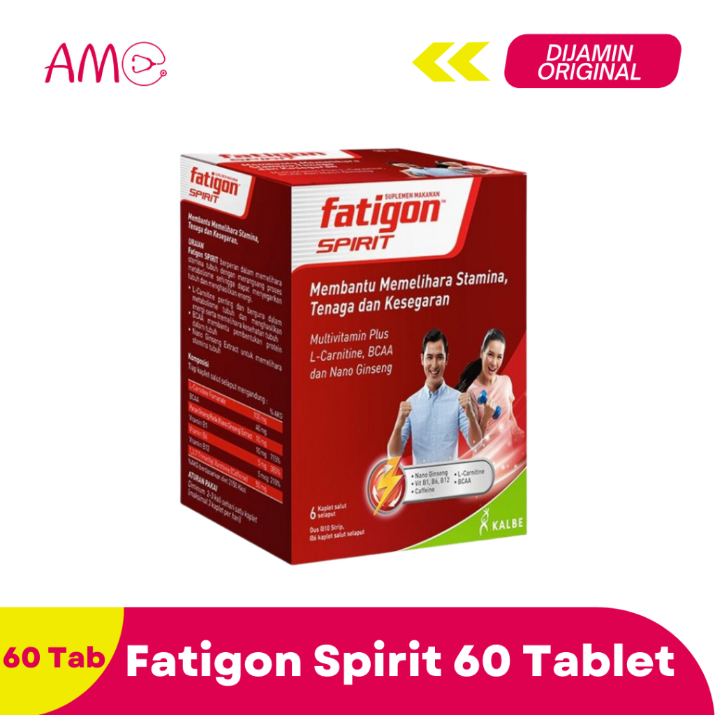Fatigon Spirit 60 Tablet - suplemen memelihara stamina tubuh - vitamin kesegaran tubuh