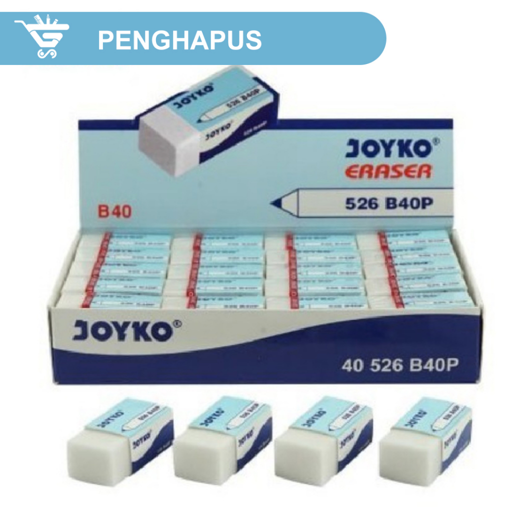 

Penghapus Joyko 526 B40 Putih 1 Pak (40 pcs)/ Penghapus Joyko Murah/ Pengahpus