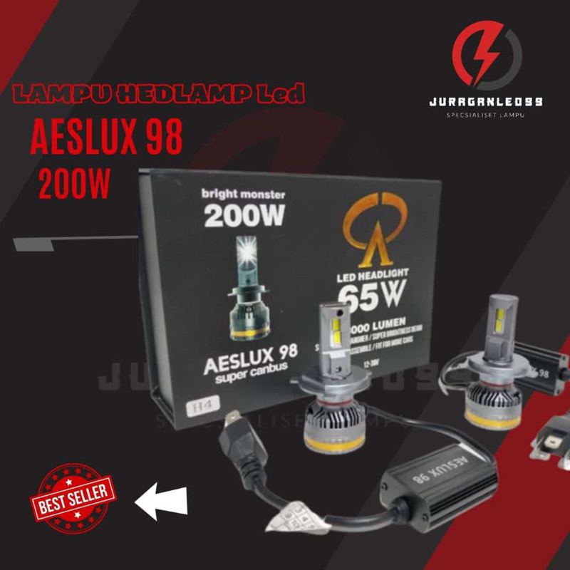 LAMPU LED HEDLAMP AESLUX 98 SUPER CANBUS LAMPU DEPAN MOBIL SUPER TERANG
