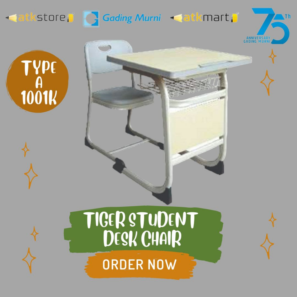 TIGER STUDENT CHAIR A-1001K/BANGKU BELAJAR TYPE A-1001K