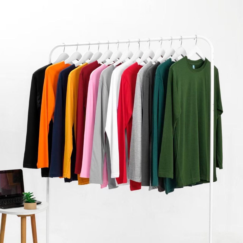 KAOS POLOS PANJANG COTTON COMBED 24s KAOS PANJANG BANDUNG MURAH (TEBAL)