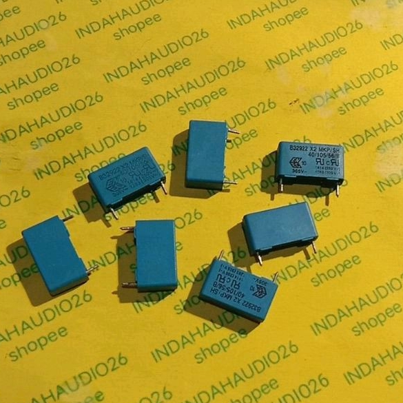 EPCOS 104 305v jarak kaki 15mm mkm 100nf 100n mkp mkt kapasitor mkt bukan 250v bukan 275v bukan 400v