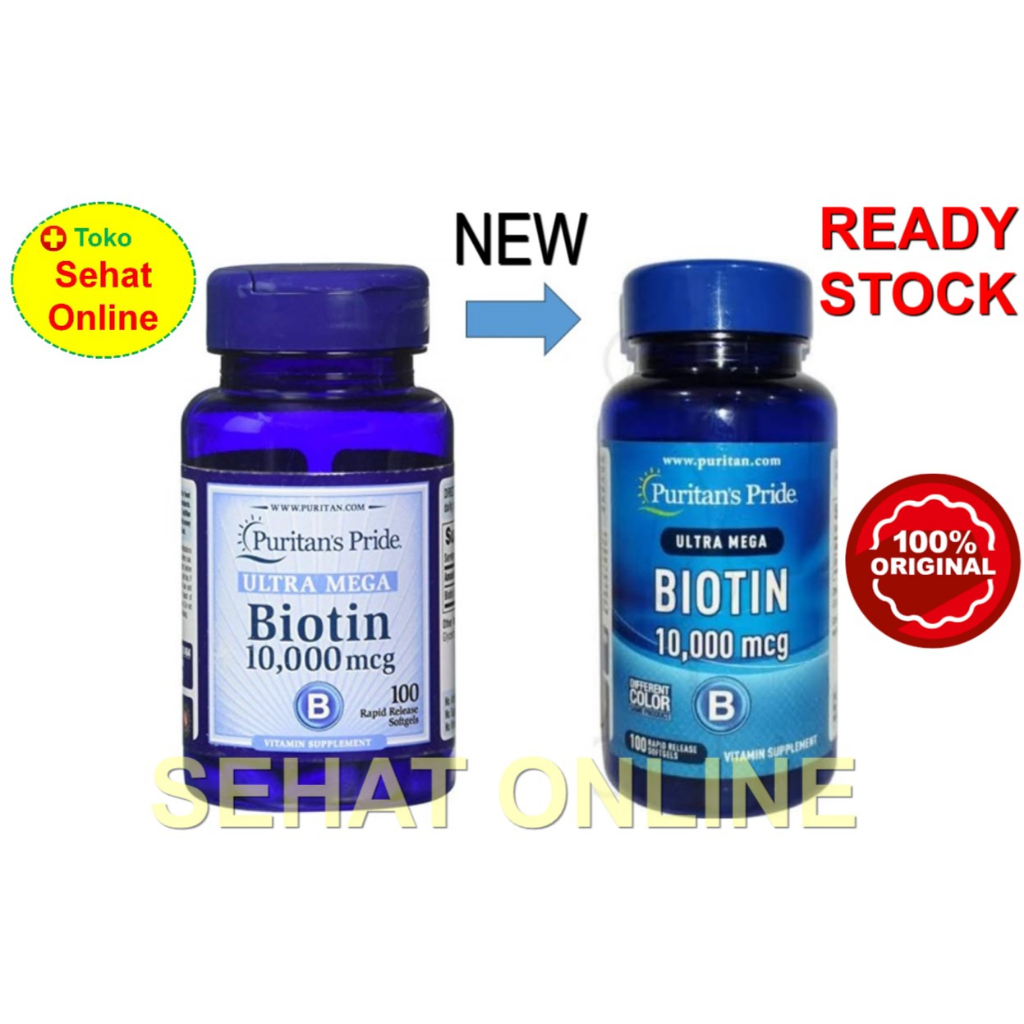 Puritan Pride Biotin 10000 mcg - 100 Softgels