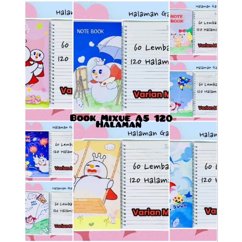 

Notebook Mixue A5 Buku Garis Karakter Mixue Premium 120 Halaman