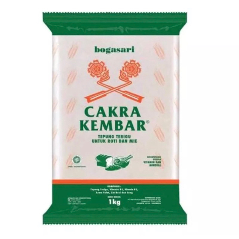 

Tepung Terigu Cakra Kembar Bogasari 1KG