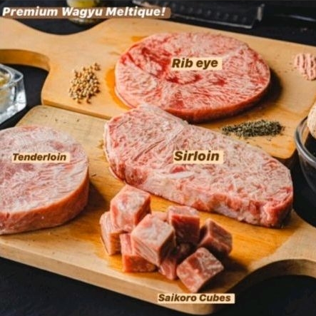 Beef steak wagyu meltique tenderloin sirloin rib eye saikoro 1kg