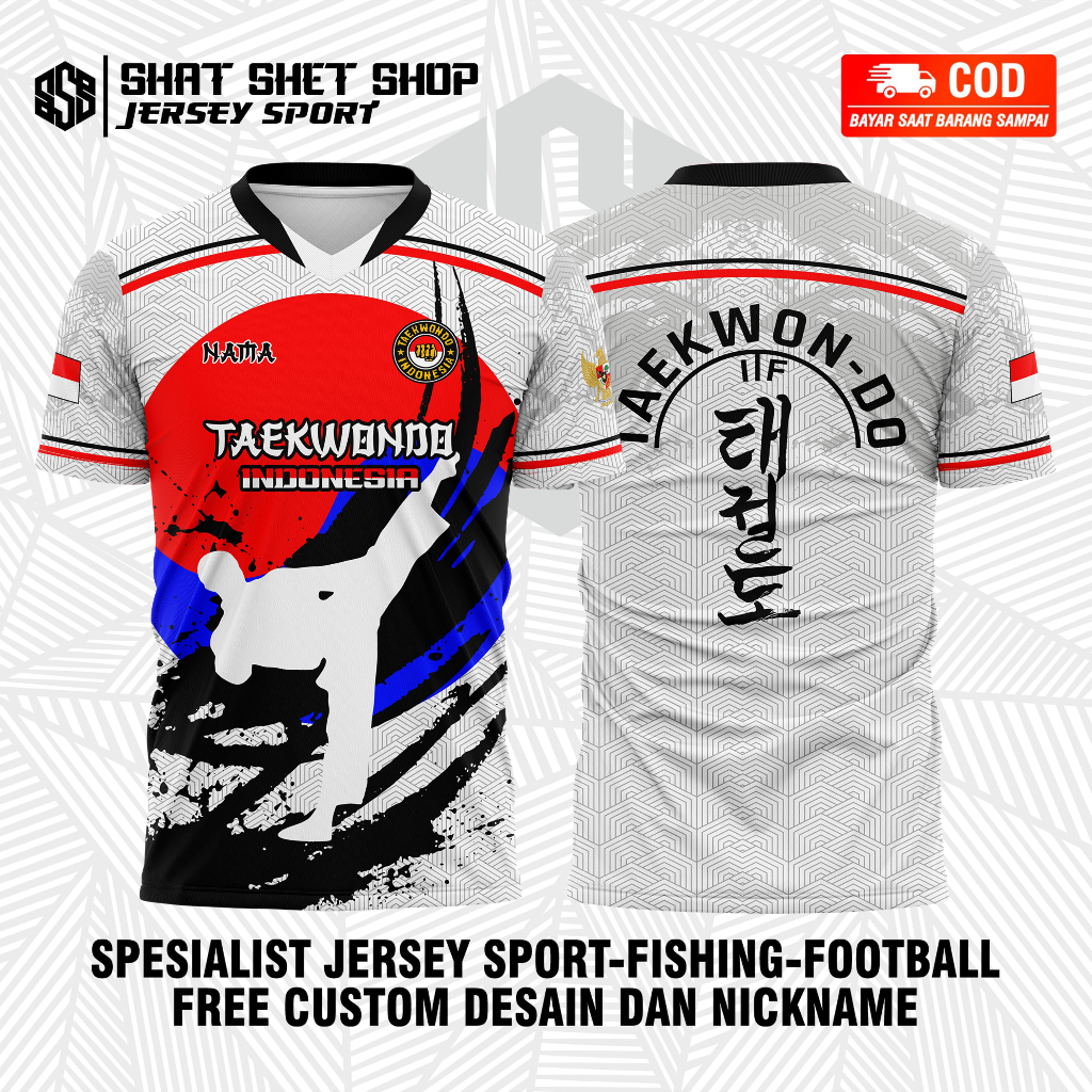 Kaos Jersey Taekwondo Indonesia Terbaru
