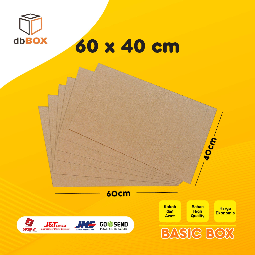 

KARDUS KARTON LEMBARAN 60x40 SINGLE WALL CORRUGATED SHEET POLOS BARU