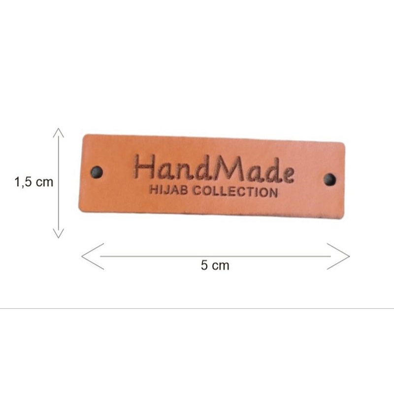 label baju kulit asli custom nama/logo label hijab