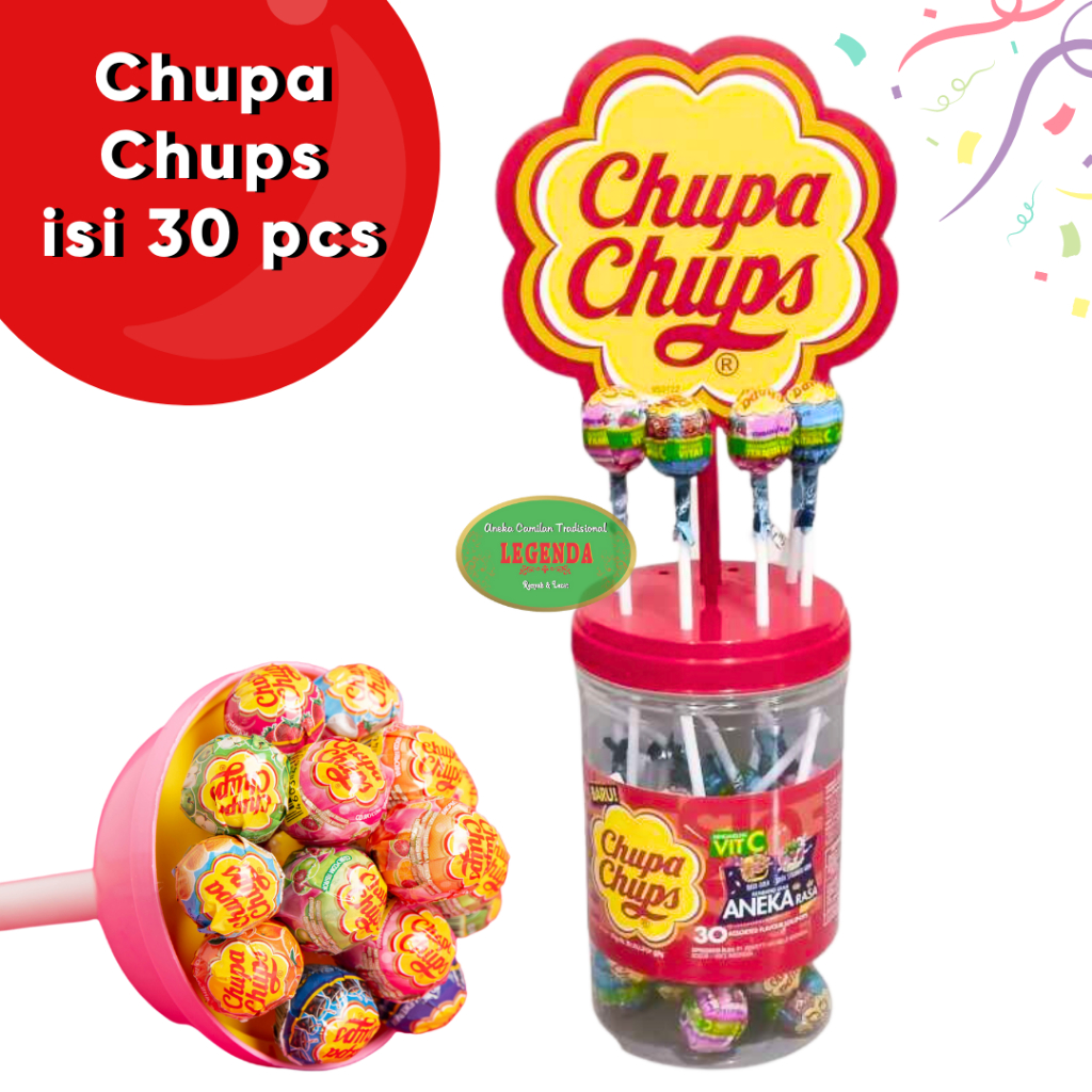 

Permen Chupa Chups isi 30 lolipop aneka rasa