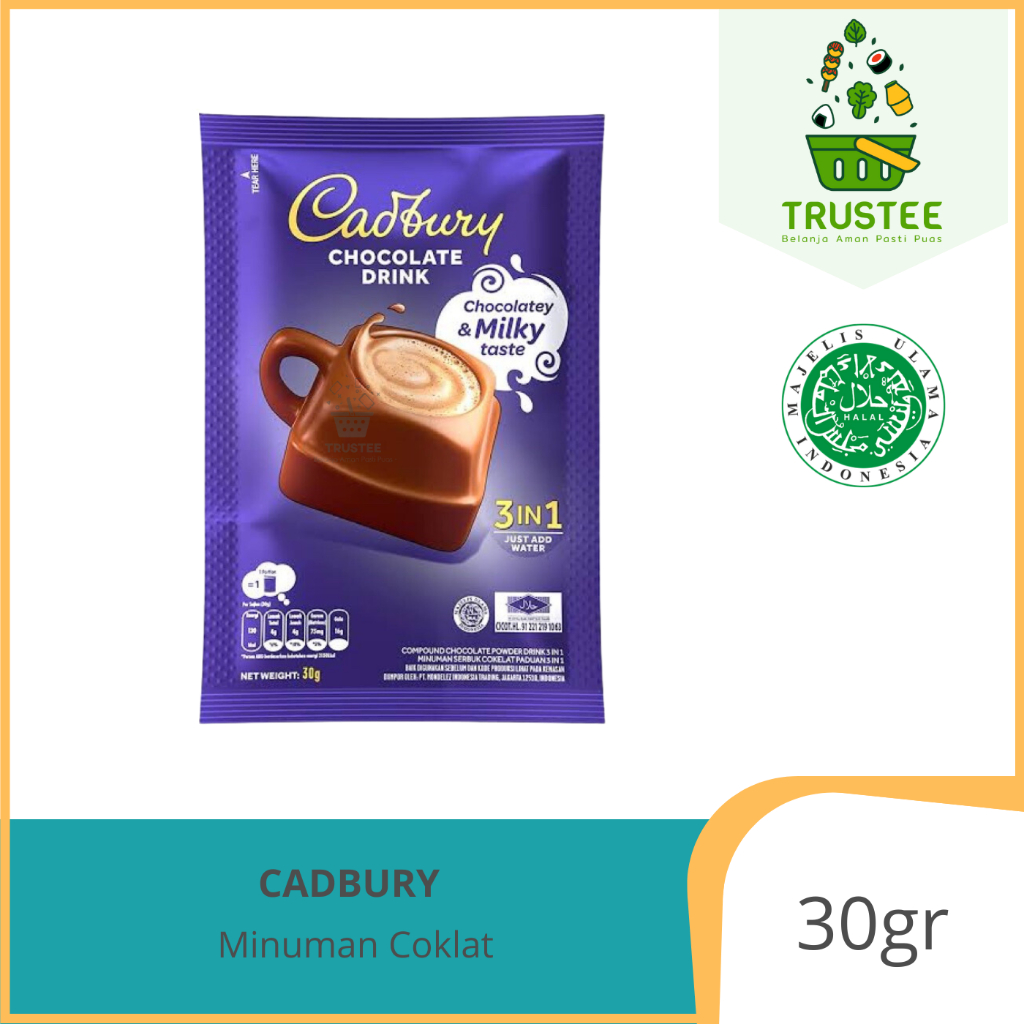 

Cadbury Chocolate Drink 3 in 1 Minuman coklat 1 sachet