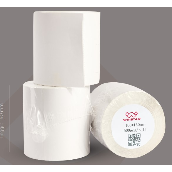 

LABEL STICKER THERMAL 100 X 150 BARCODE 100X150 UKURAN A6 / Label Stiker Thermal 100x150 mm 10x15cm 500pcs / KERTAS STICKER THERMAL A6 100x150MM STICKER BARCODE PAPER THERMAL / Resi thermal 100x150 isi 500 pcs